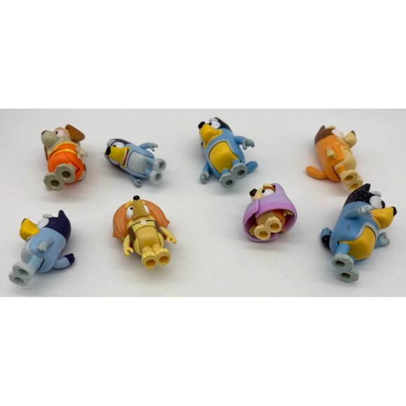 Bluey and Friends Lot Of 8 Figures Moose Toys garbage man , Hippie,  Chilly Etc. - Picture 5 of 5